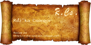 Róka Csongor névjegykártya